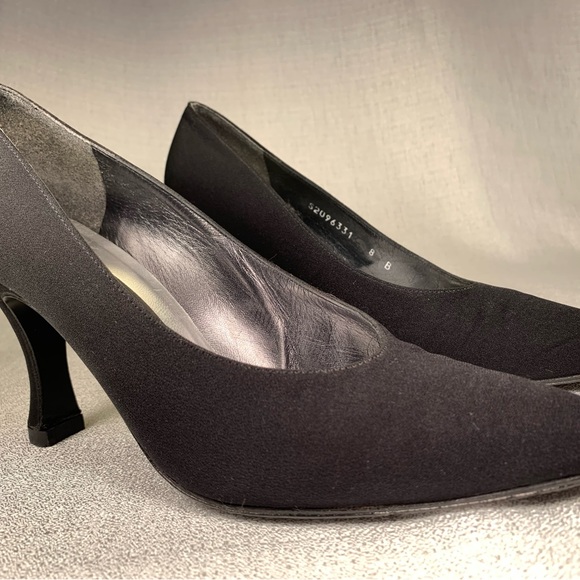 Stuart Weitzman black genuine silk kitten heels - Picture 6 of 10